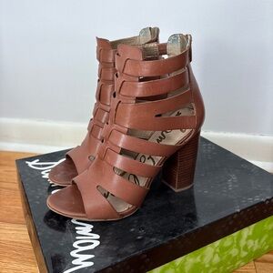Sam Edelman Brown Strappy Heeled Sandals